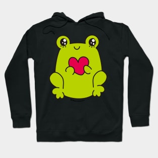 cute frog, kawaii frog cartoon Hoodie